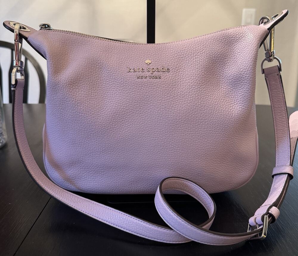 Kate Spade Leila Triple Gusset Crossbody Bag In Violet Mist